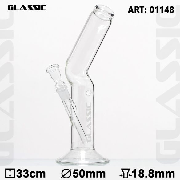 Glassic Flash üveg bong - H: 33cm - Ø: 50mm - Socket: 18.8mm