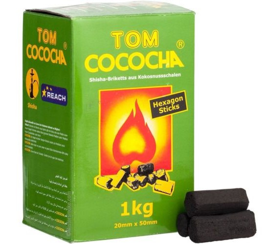 Tom Cococha Hexagon vízipipa szén - 1kg