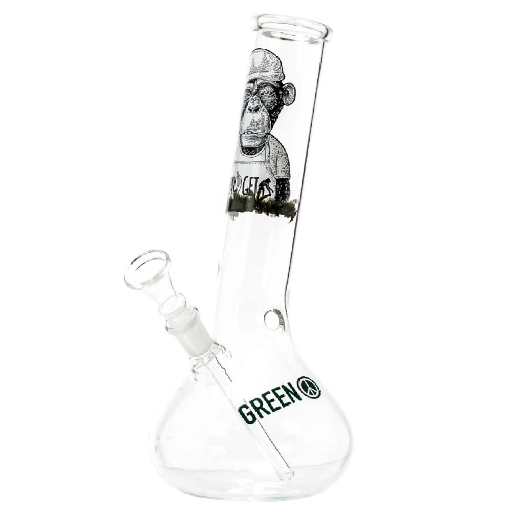 Greenline üveg bong - H: 25cm - Ø: 40mm - S: 14.5mm